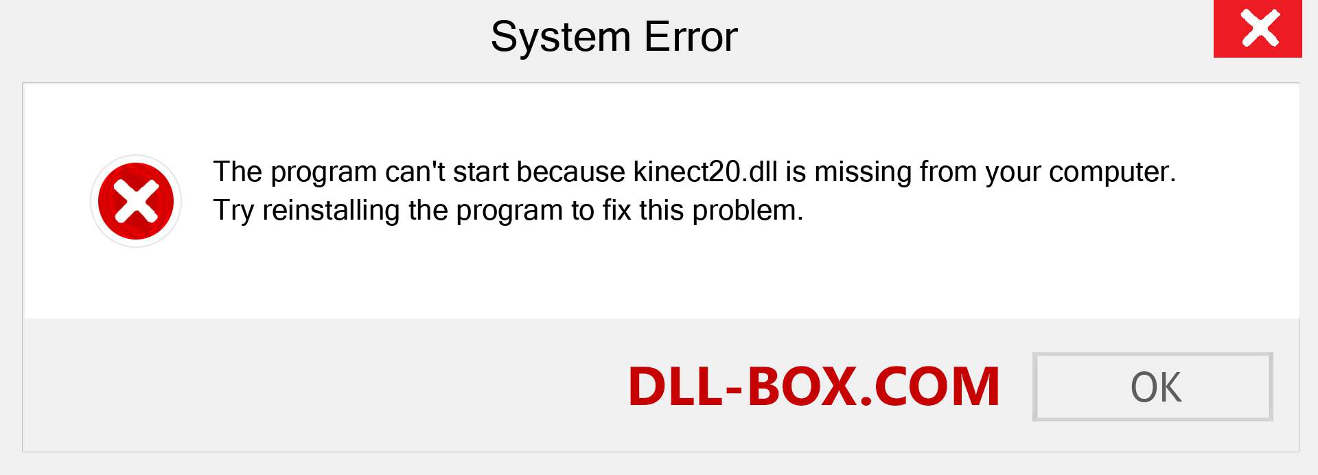  kinect20.dll file is missing?. Download for Windows 7, 8, 10 - Fix  kinect20 dll Missing Error on Windows, photos, images